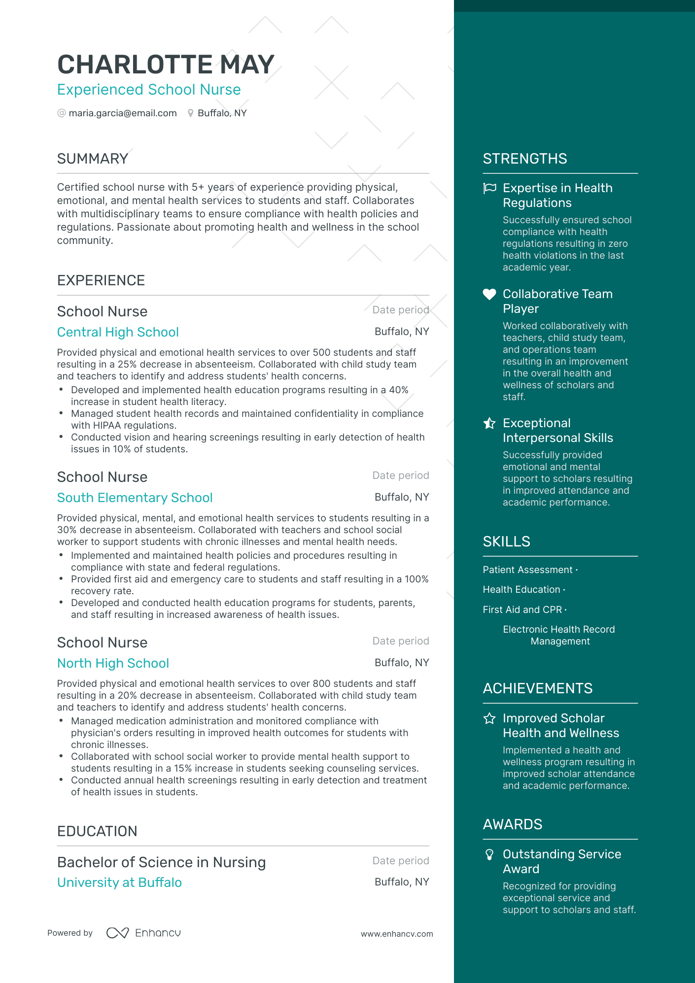 5 School Nurse Resume Examples & Guide for 2023