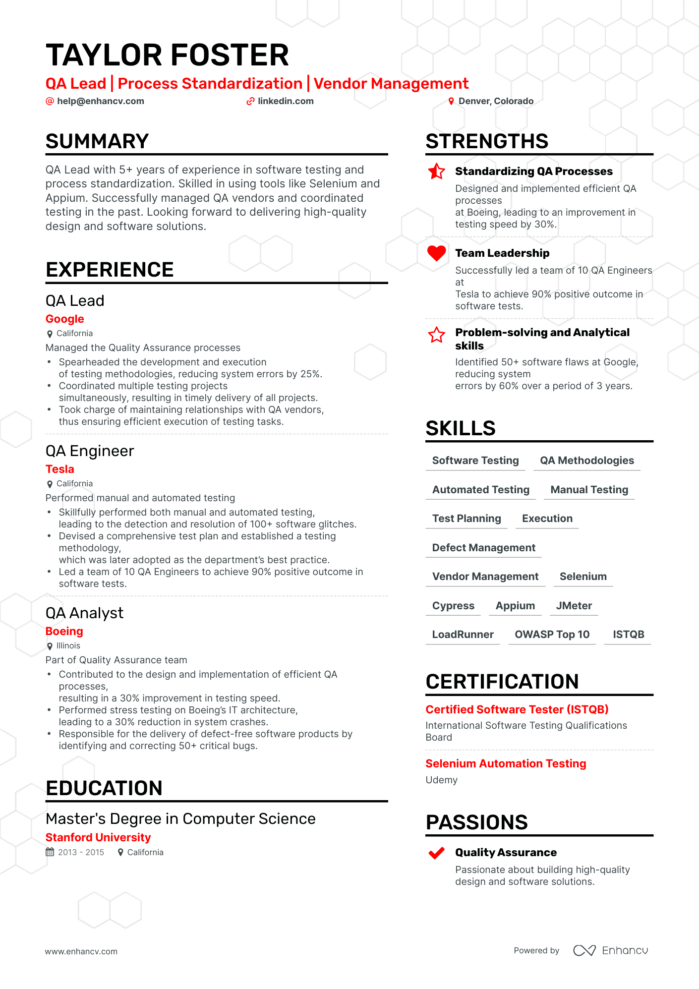 5 QA Lead Resume Examples & Guide for 2024