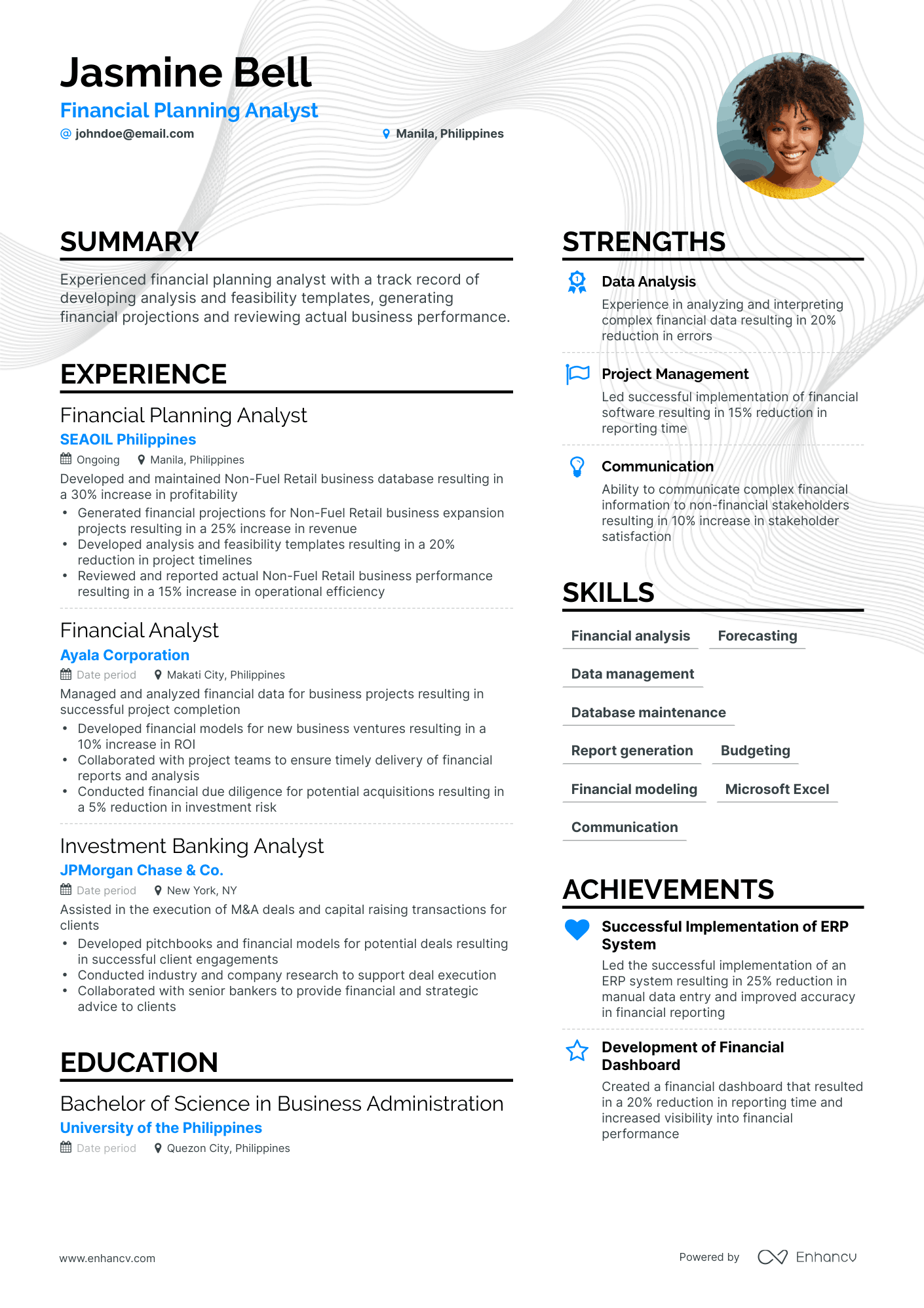 5 Financial Planning Analyst Resume Examples & Guide for 2024