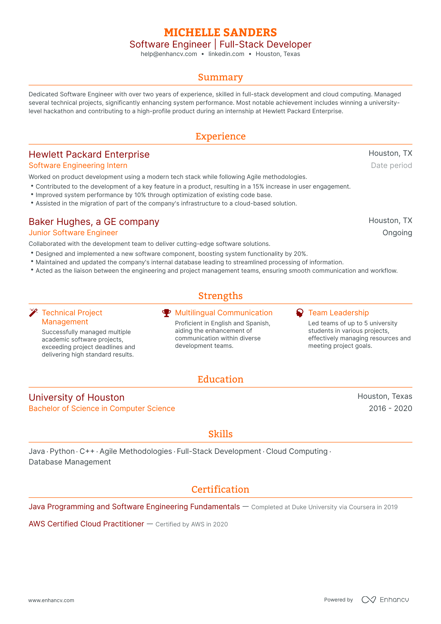 5 Junior Software Engineer Resume Examples & Guide for 2024