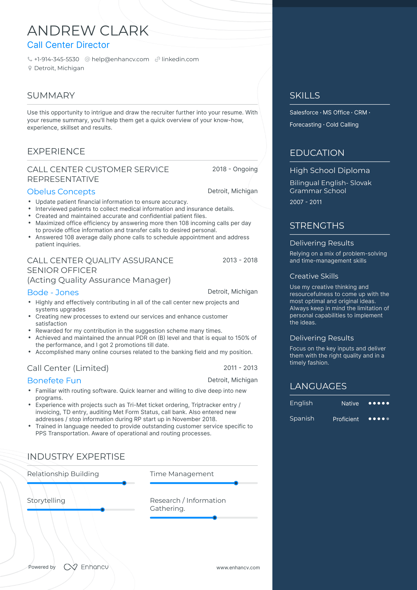 Call Center Director Resume Examples & Guide for 2023 (Layout, Skills ...