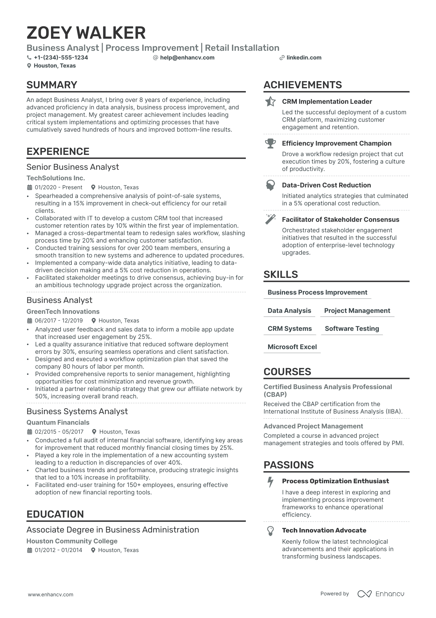 20 Business Analyst Resume Examples & Guide for 2024