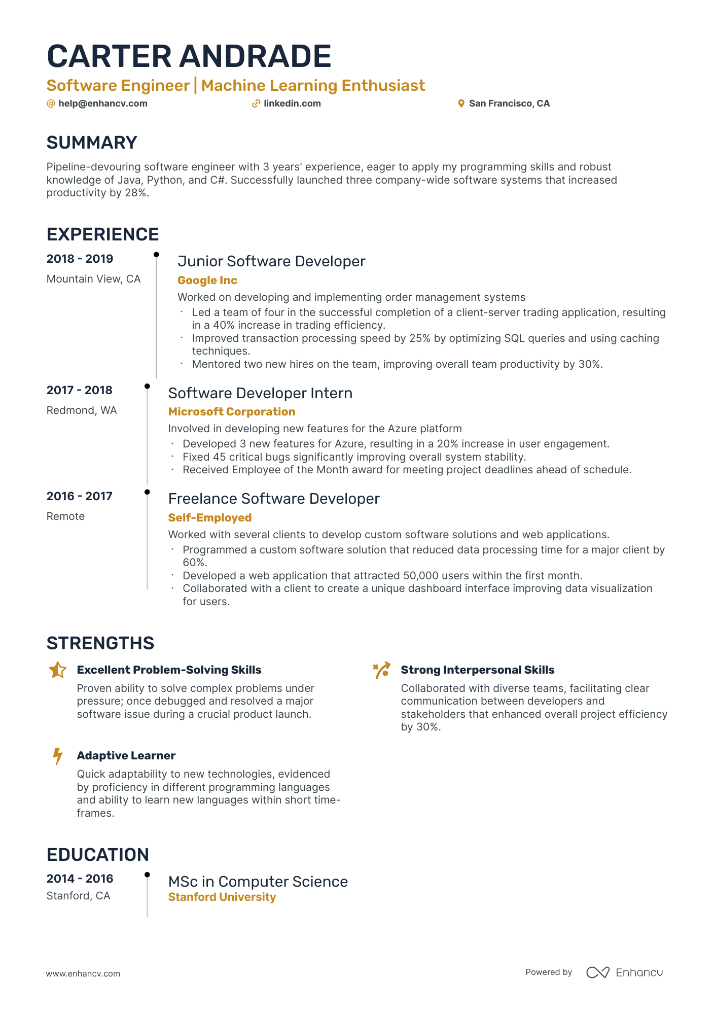 5 Software Engineer New Grad Resume Examples & Guide for 2024