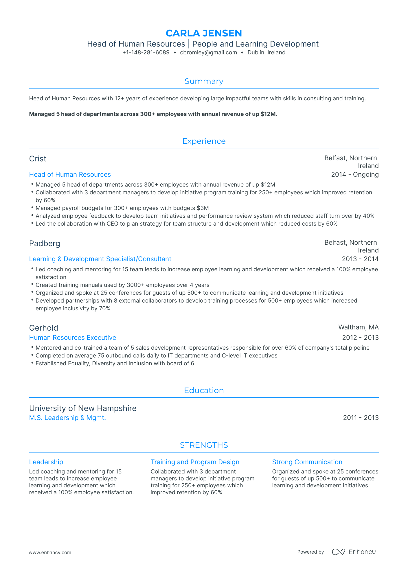 5 HR Manager Resume Examples & Guide for 2024