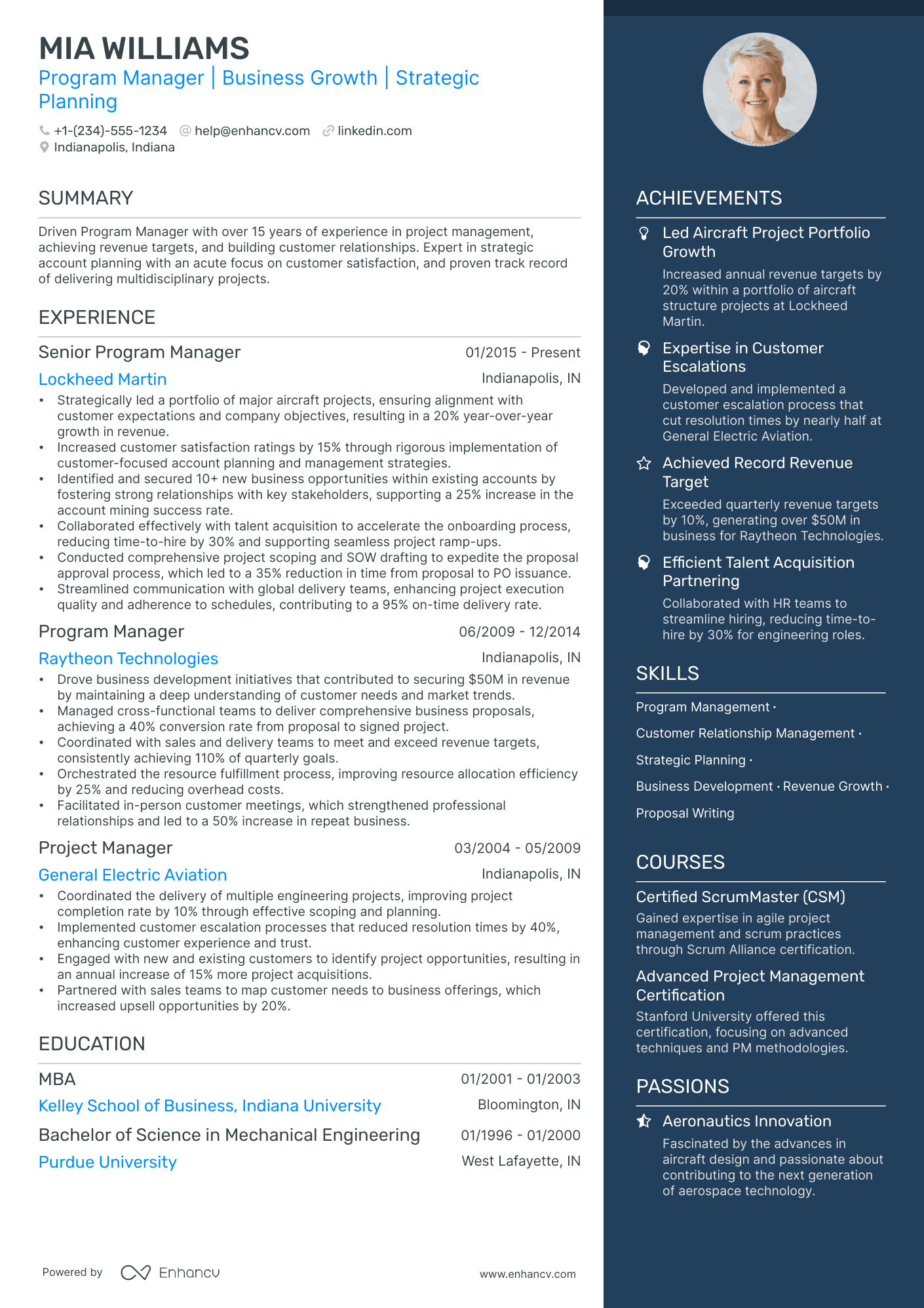 5 Aerospace Program Manager Resume Examples & Guide for 2024