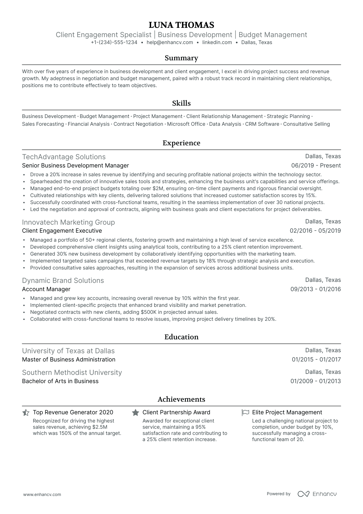 5 Client Engagement Manager Resume Examples & Guide for 2024