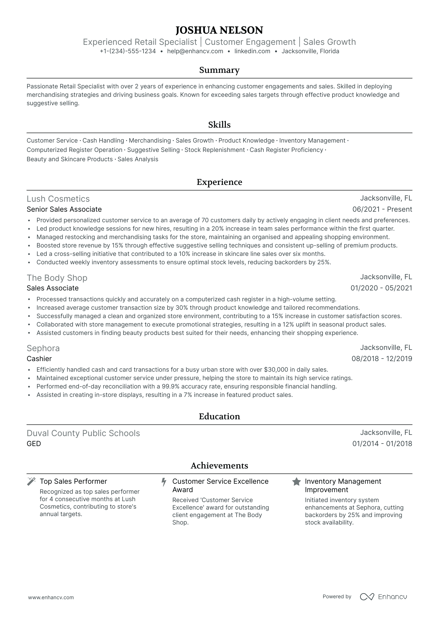 5 Retail Cashier Resume Examples & Guide for 2024