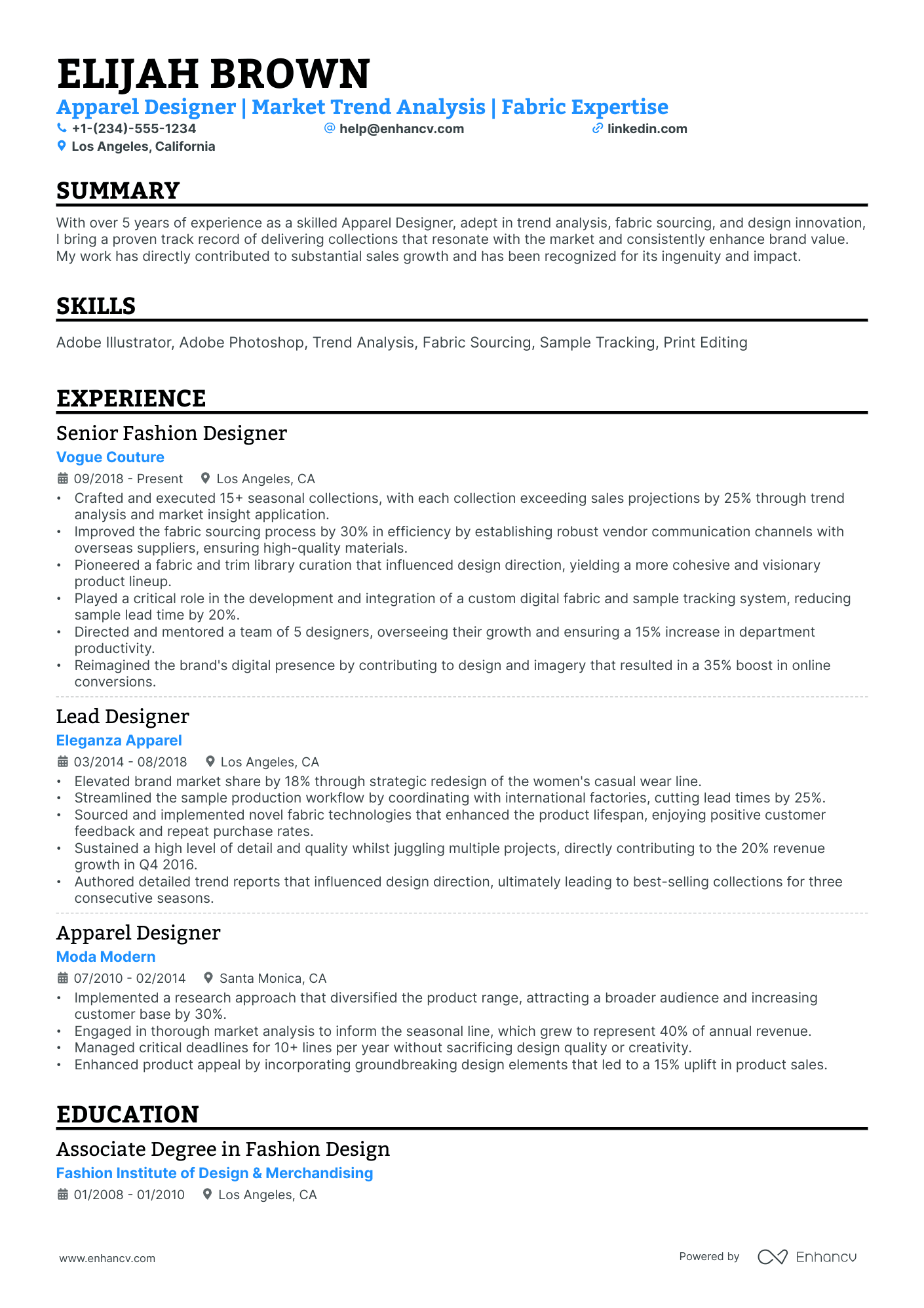 10 Apparel Designer Resume Examples - AHR0cHM6Ly9jZG4uZW5oYW5jdi5jb20vcHJlZGVmaW5lZC1leGFtcGxlcy9HY2Y1Rm1kd2E0RlJSN3pWUkZRT0t3T1h2R2swSTZqa1ZTcXB1eFhSL2ltYWdlLnBuZw~~ 