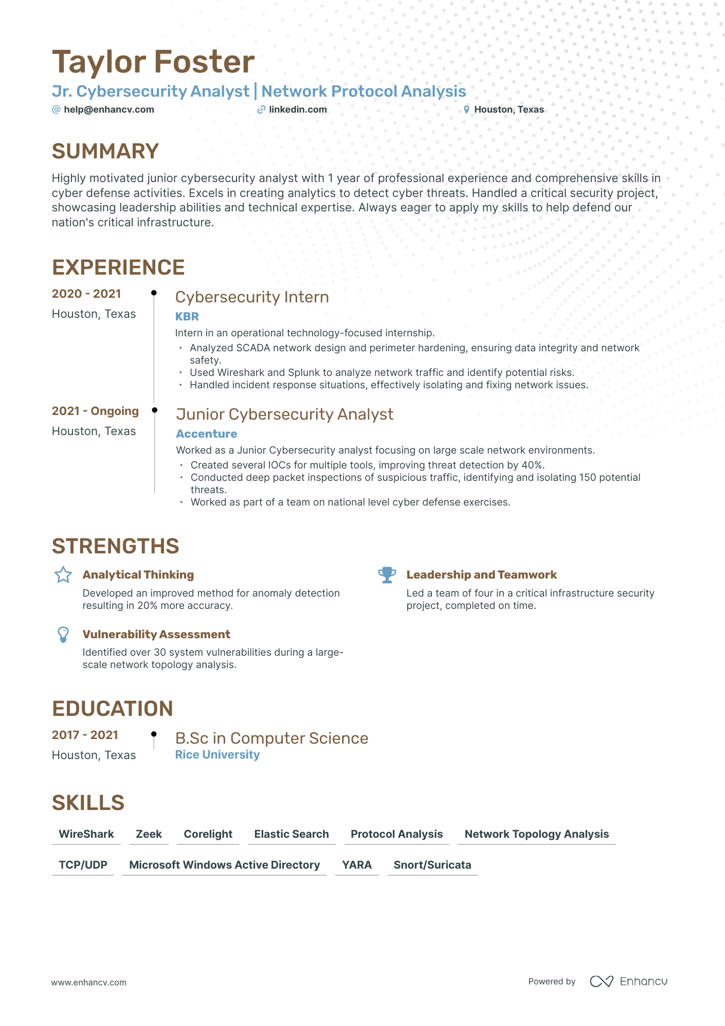 5 Junior Cyber Security Analyst Resume Examples & Guide for 2024