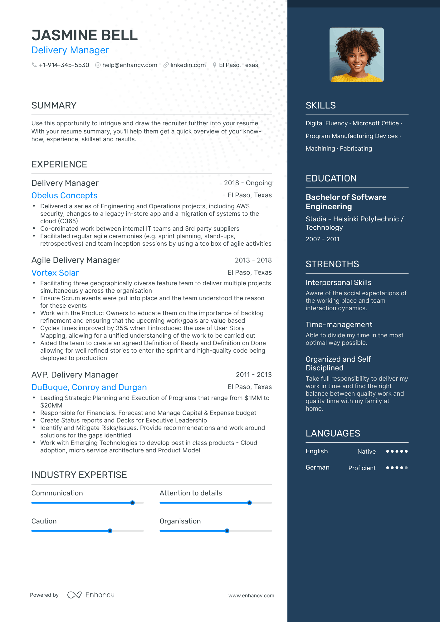 Delivery Manager Resume Examples & Guide for 2023 (Layout, Skills ...