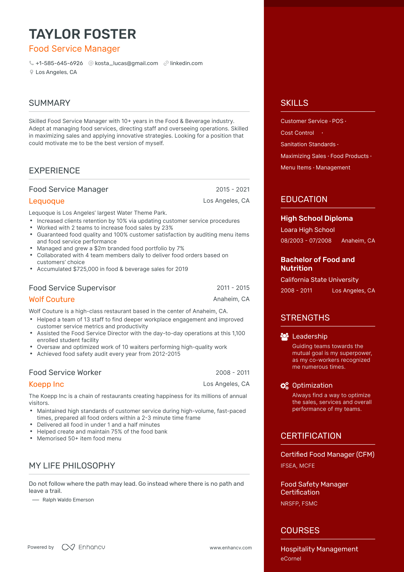 13 Restaurant Manager Resume Examples & Guide for 2024