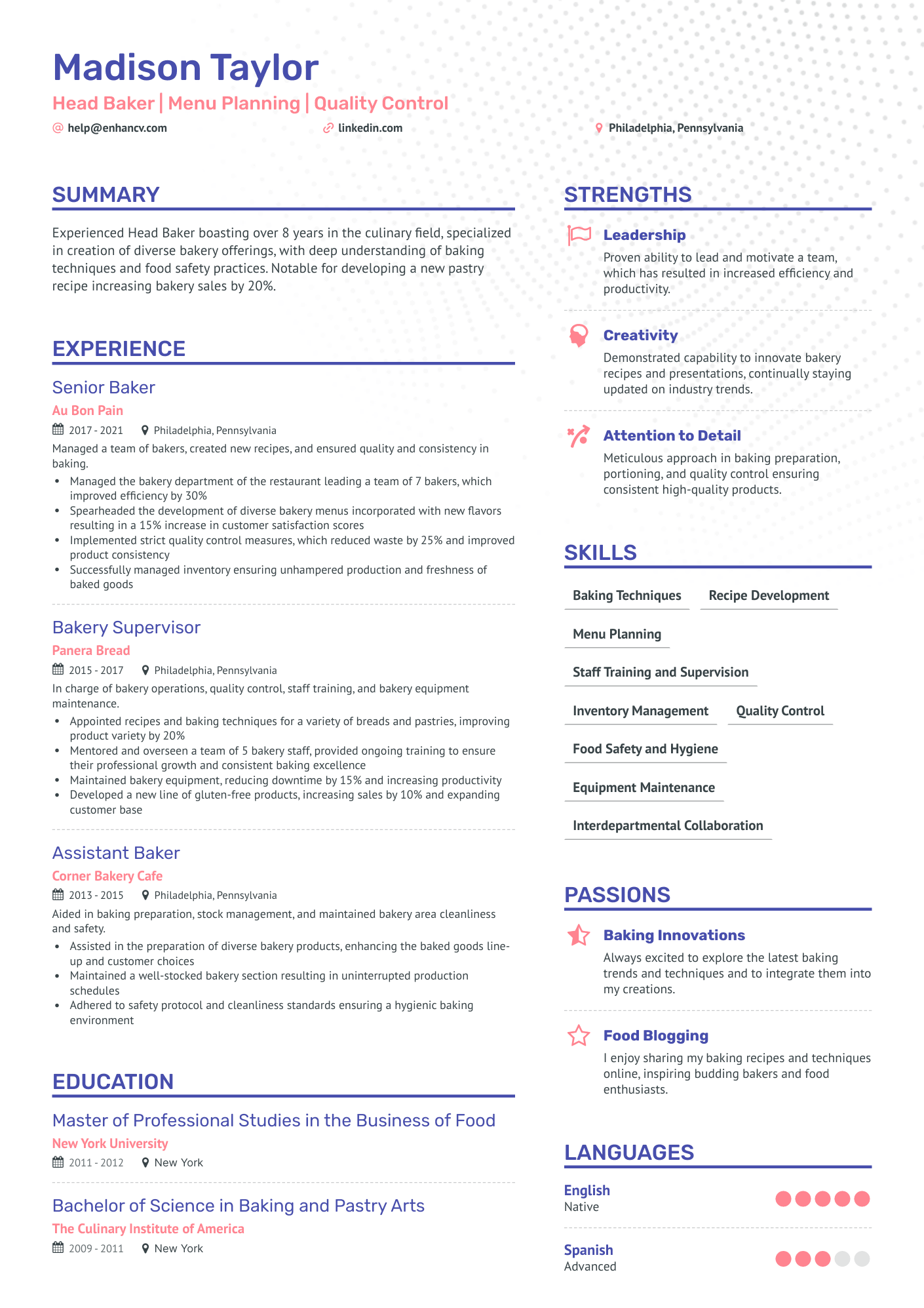 5 Baker Resume Examples & Guide for 2024