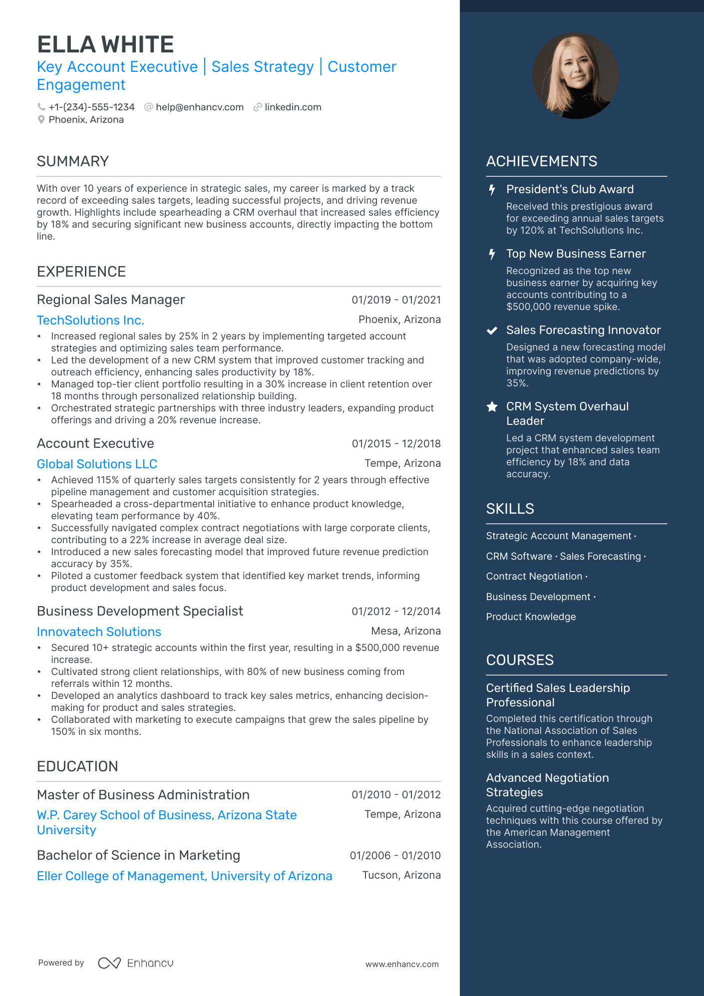 5 Sales Account Manager Resume Examples & Guide for 2024