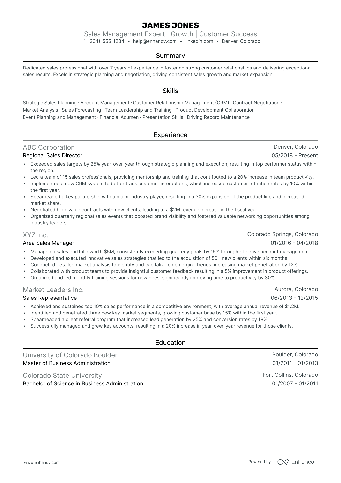 5 Territory Sales Manager Resume Examples & Guide for 2024