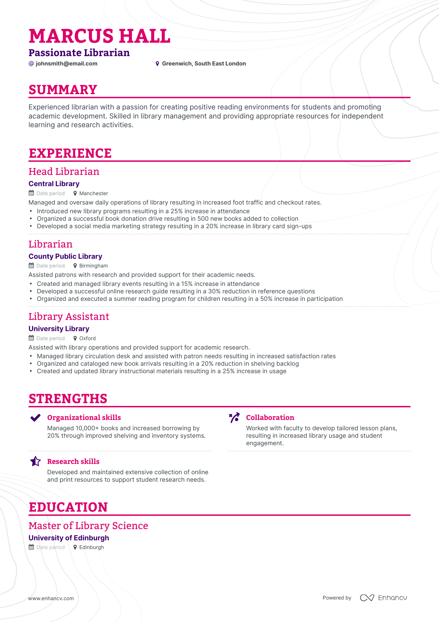 5 Librarian Resume Examples & Guide for 2023