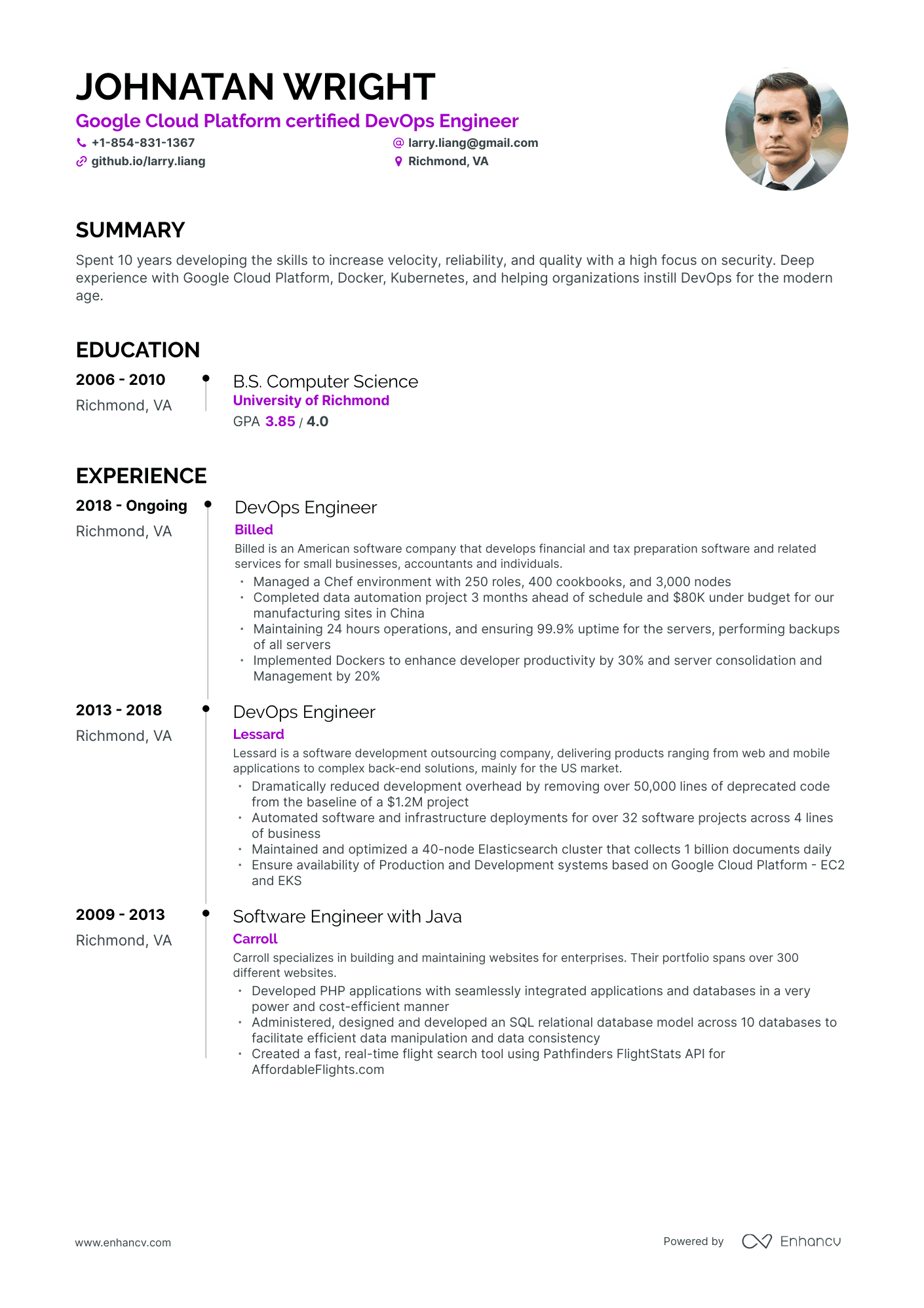 6 Devops Engineer Resume Examples & Guide for 2024