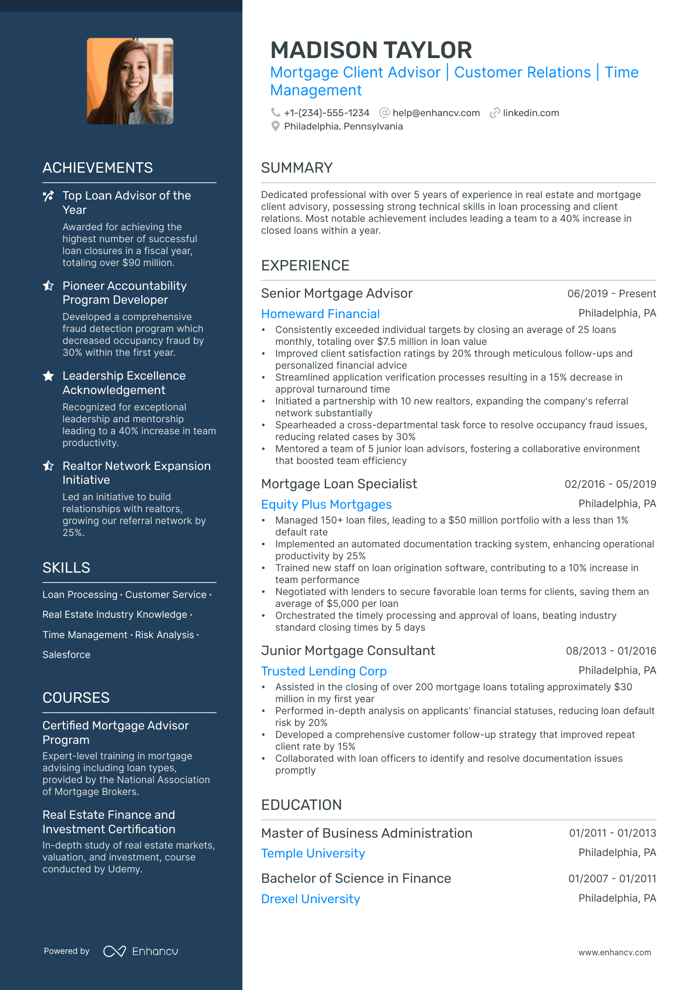 5 Loan Officer Resume Examples & Guide for 2024