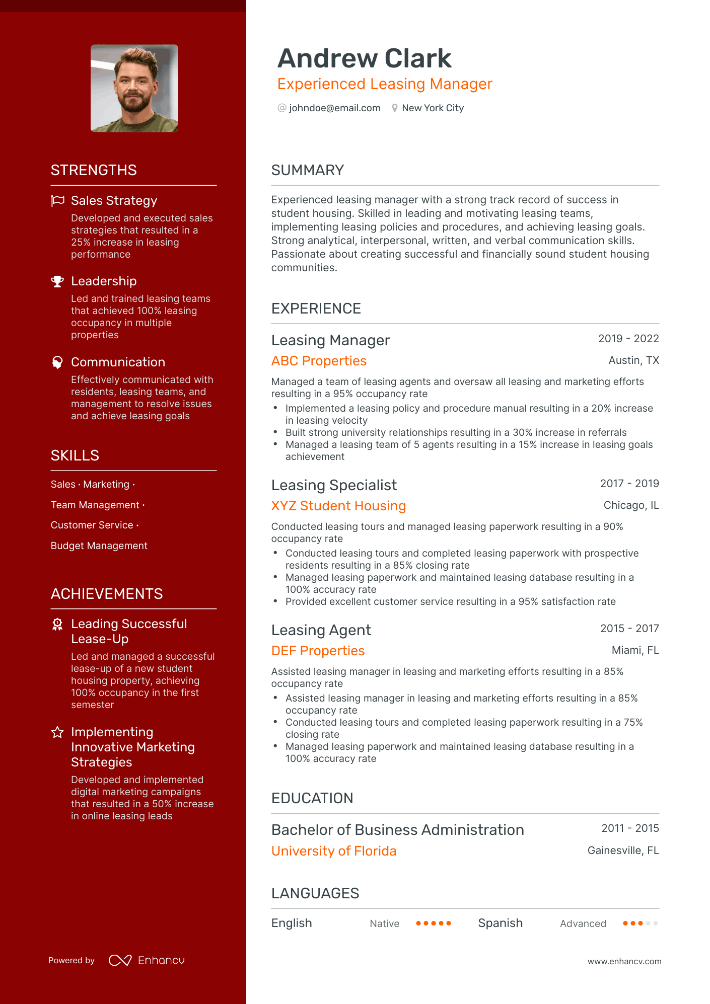 5 Leasing Manager Resume Examples & Guide for 2023