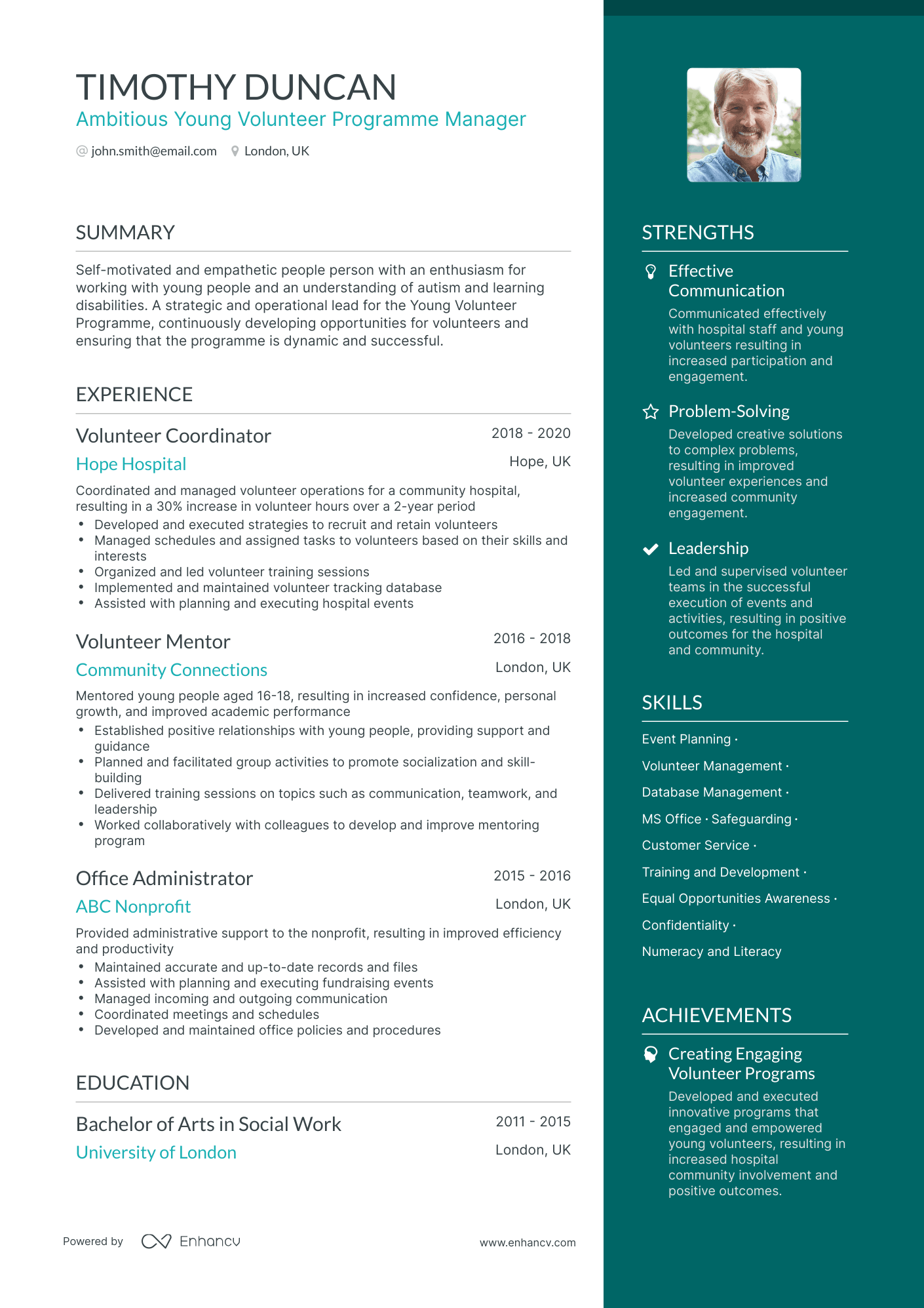 5 Hospital Volunteer Resume Examples & Guide For 2023