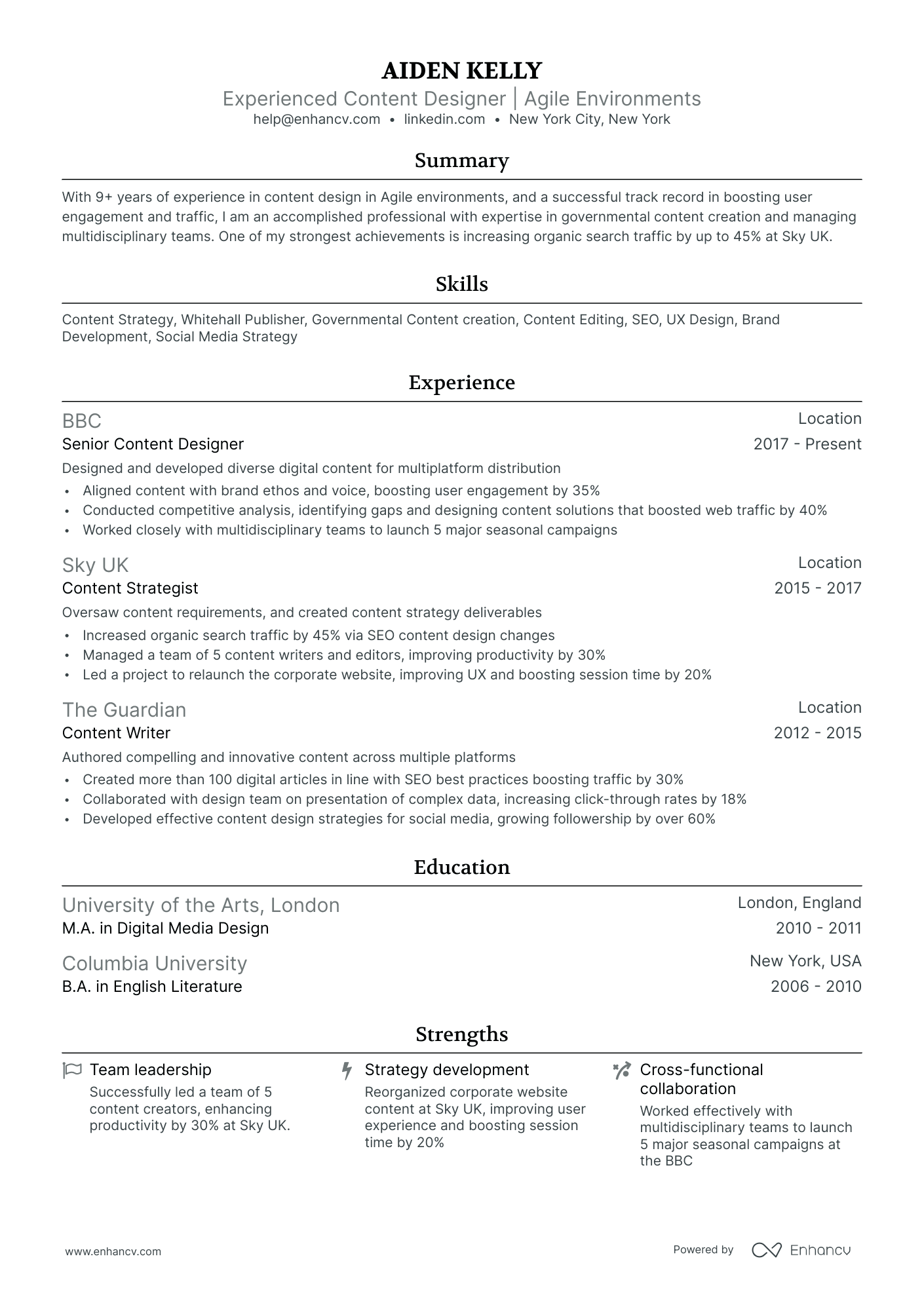 10 Content Designer Resume Examples & Guide for 2026