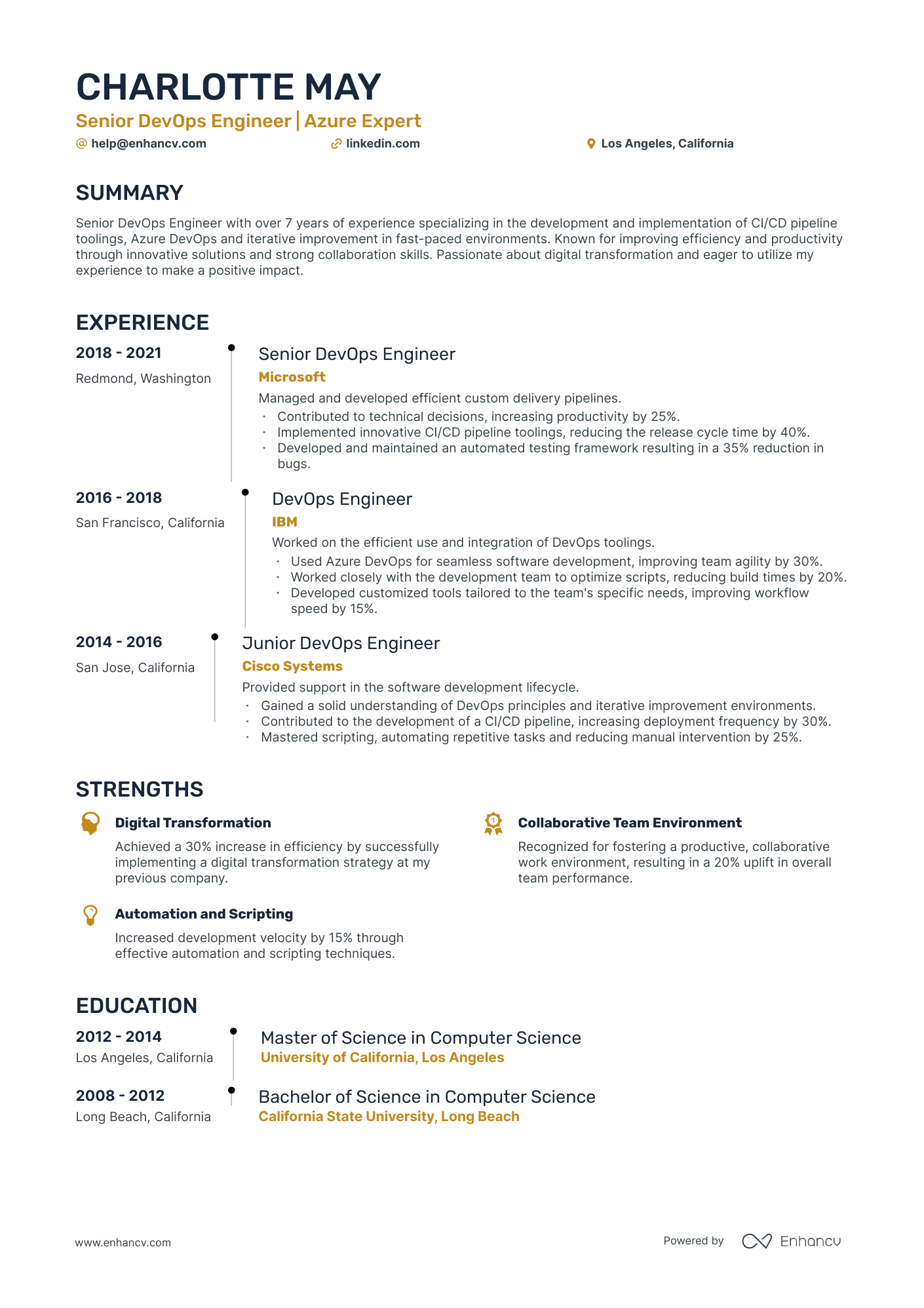 5 Senior Devops Engineer Resume Examples & Guide For 2024