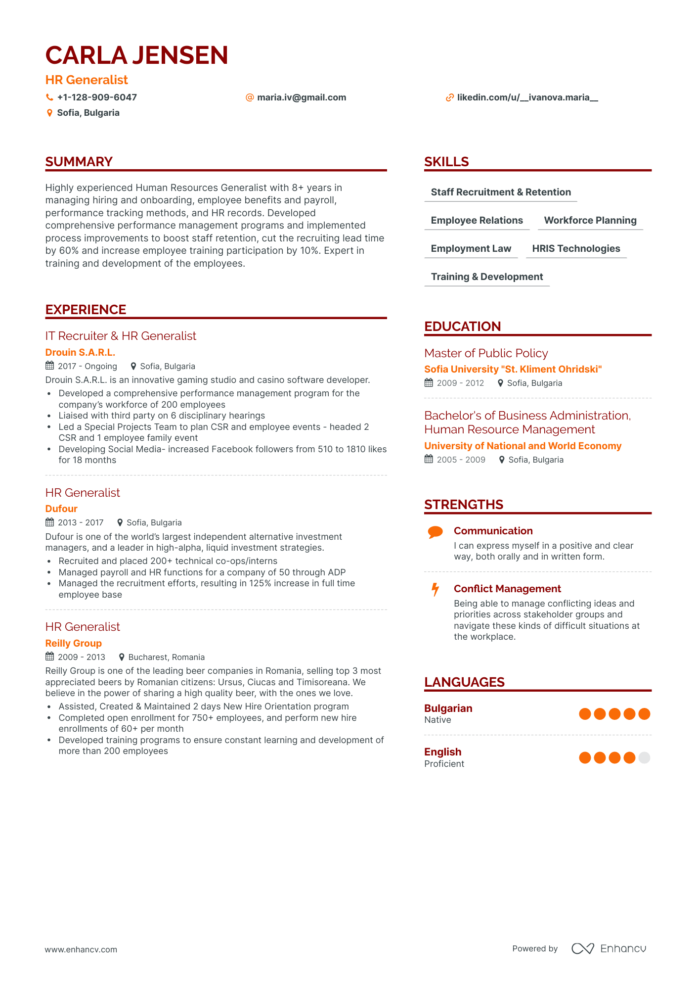 5 HR Generalist Resume Examples & Guide for 2023