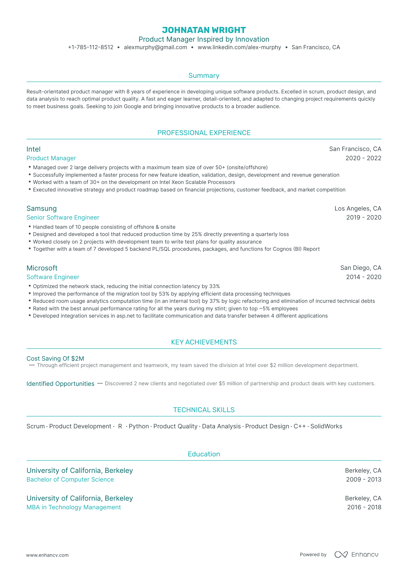 5 Google Resume Examples & Guide for 2024