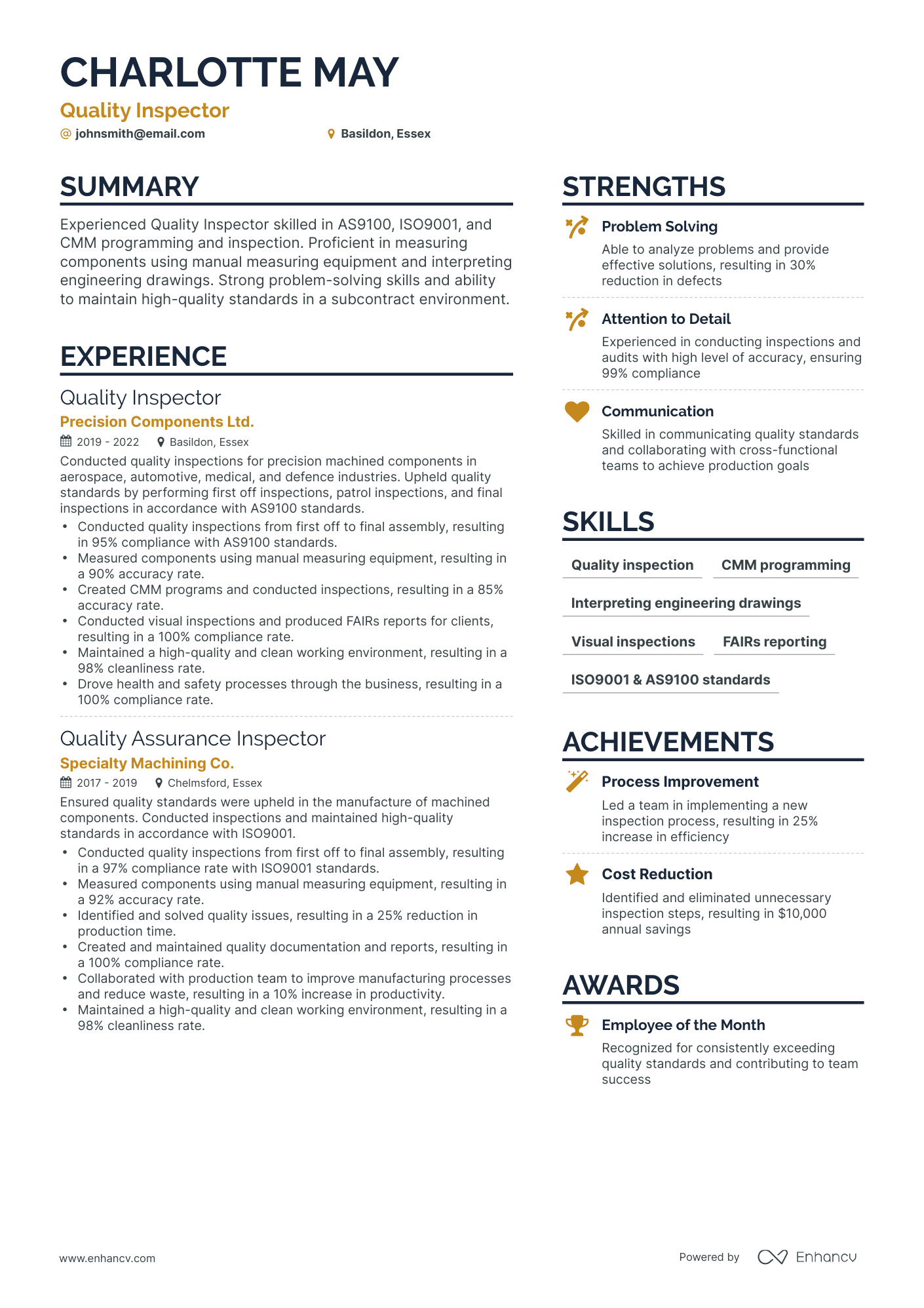 8 Quality Manager Resume Examples & Guide for 2024