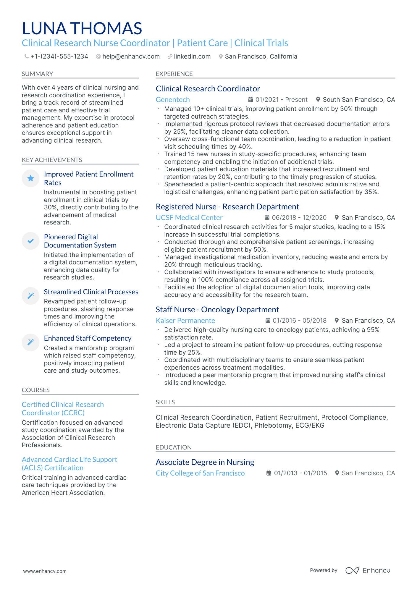 10 Clinical Research Nurse Resume Examples & Guide for 2026