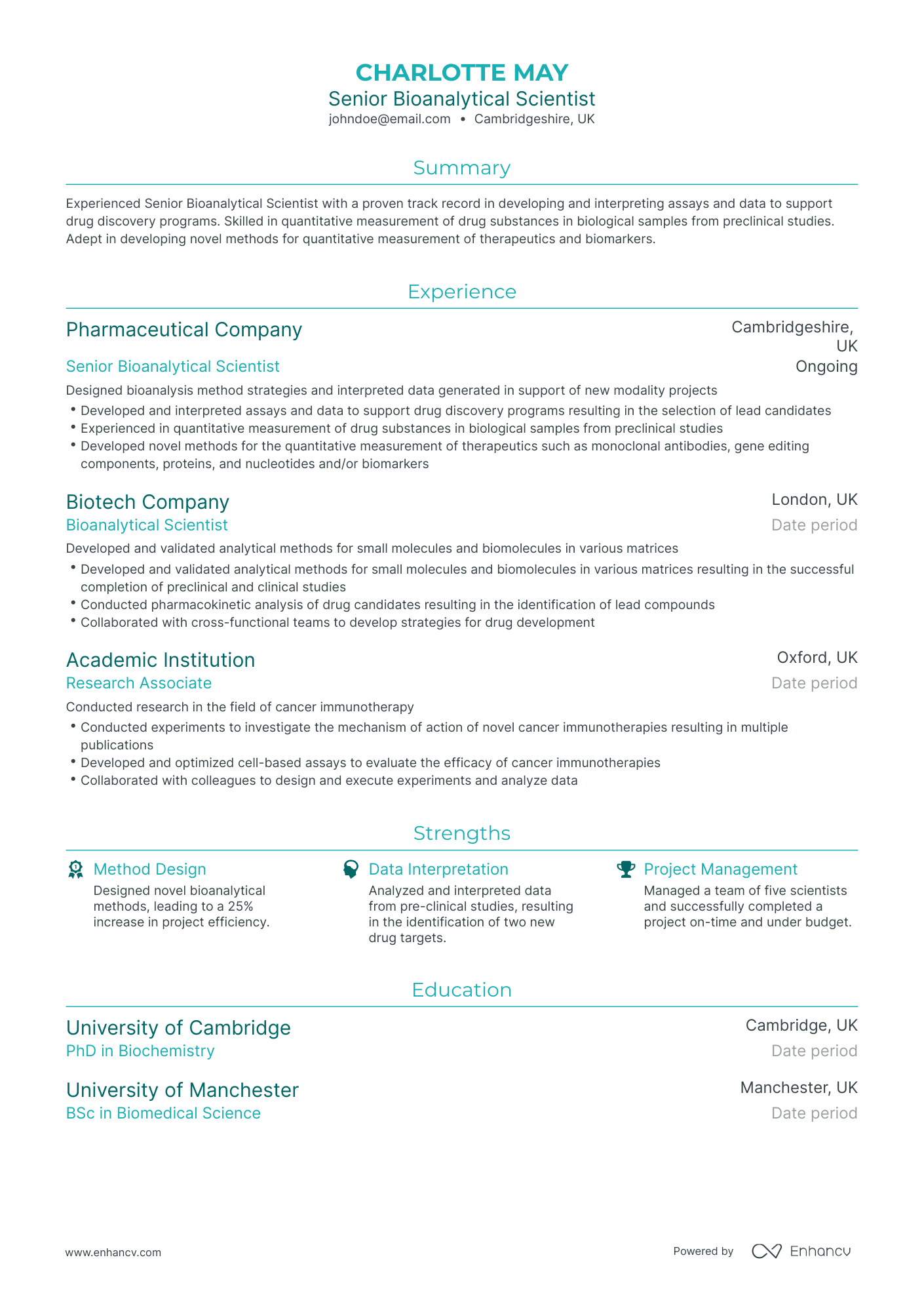 7 Scientist Resume Examples & Guide for 2023