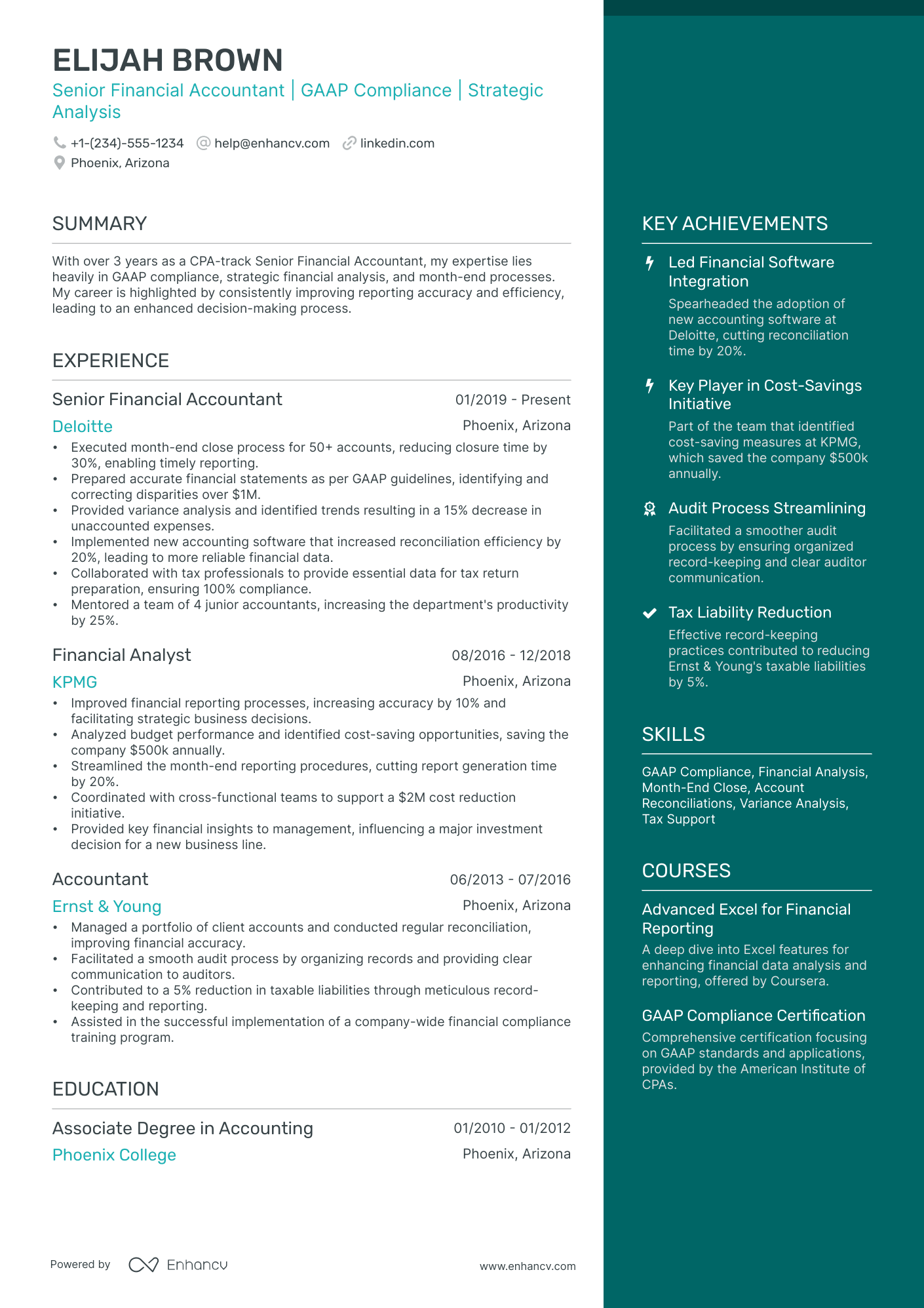 10 Financial Accounting Resume Examples & Guide for 2026