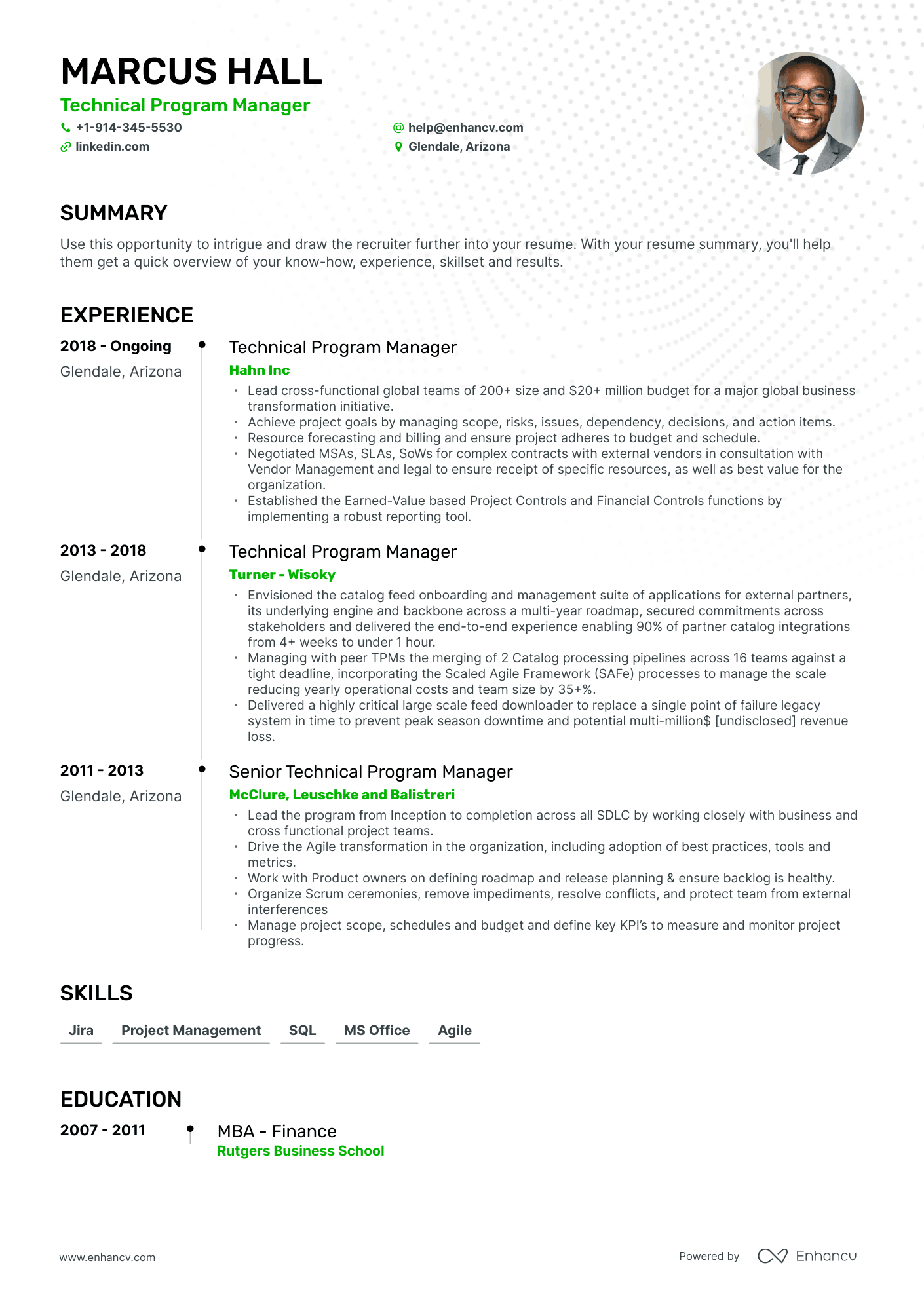 Technical Program Manager Resume Examples & Guide for 2023 (Layout ...