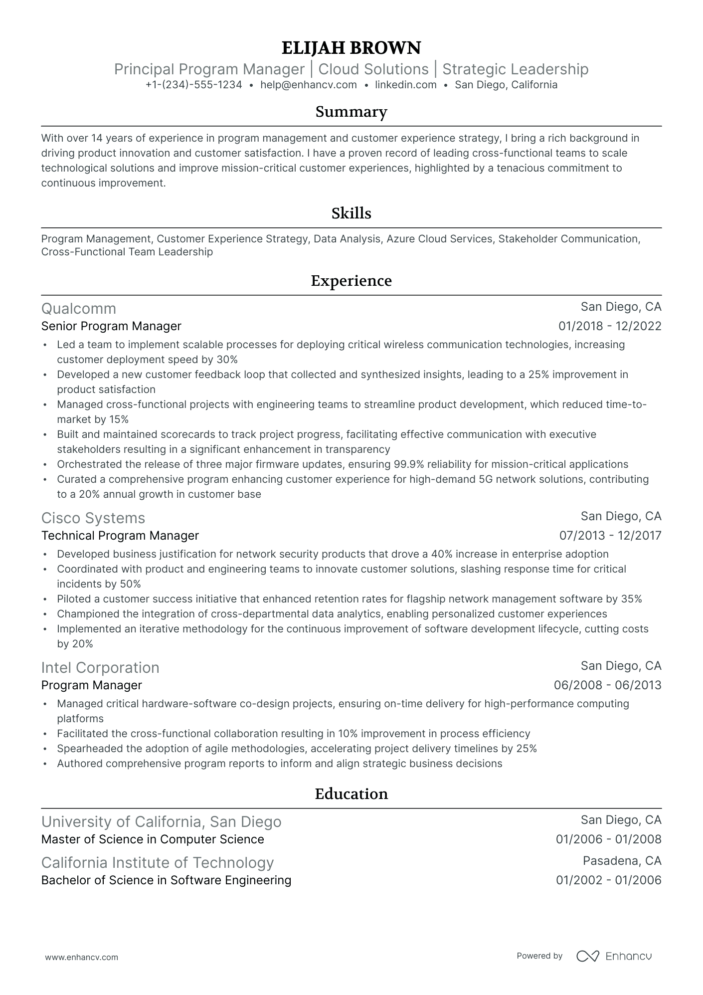 10 Microsoft Program Manager Resume Examples & Guide for 2025