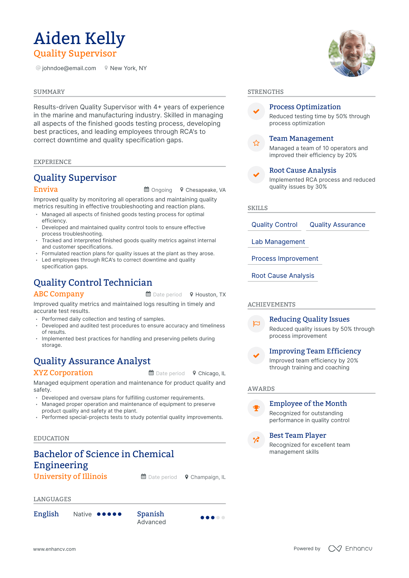 5 Quality Supervisor Resume Examples & Guide for 2023