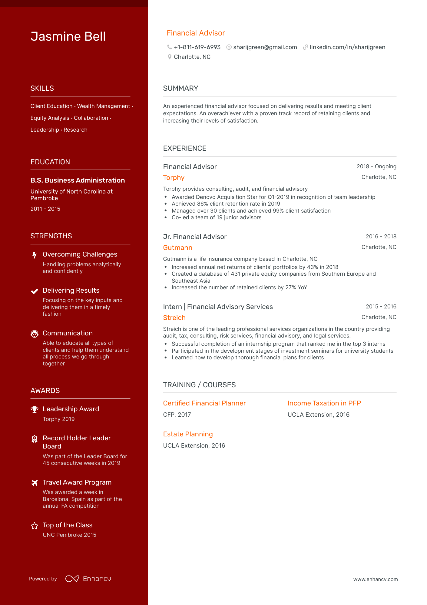 5 Financial Advisor Resume Examples & Guide for 2024