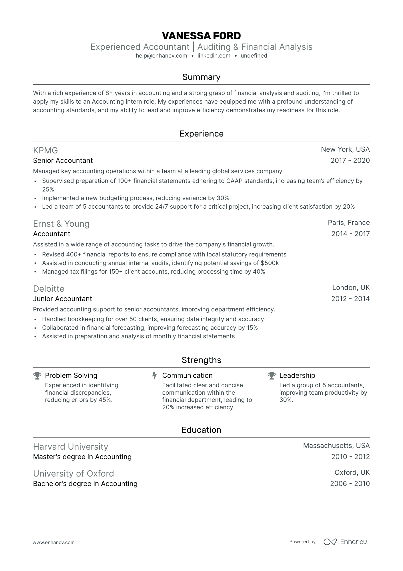 5 Accounting Intern Resume Examples & Guide for 2024