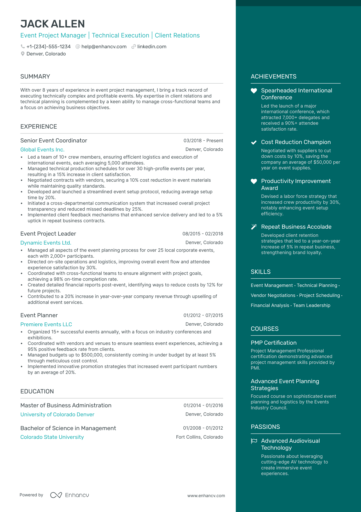 5 Event Project Manager Resume Examples & Guide for 2024