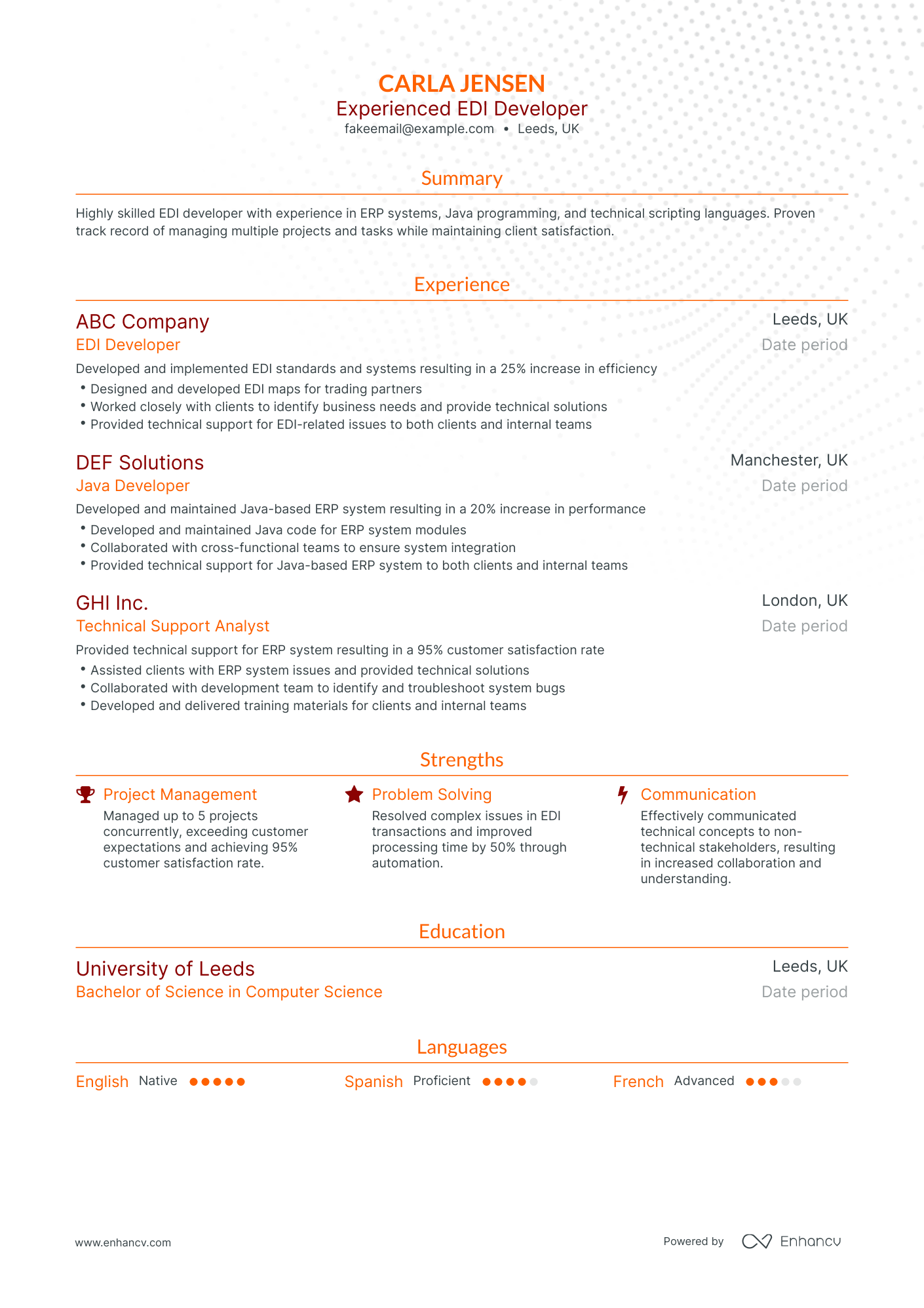 5 EDI Developer Resume Examples & Guide for 2024