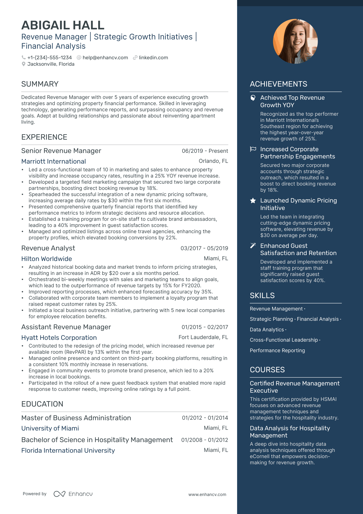 5 Revenue Manager Resume Examples & Guide for 2024