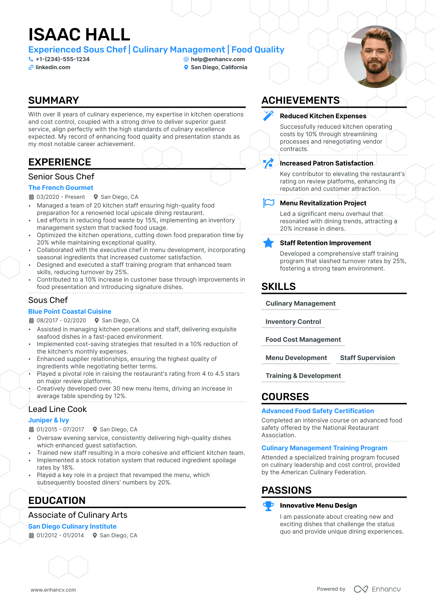 8 Chef Resume Examples & Guide for 2024