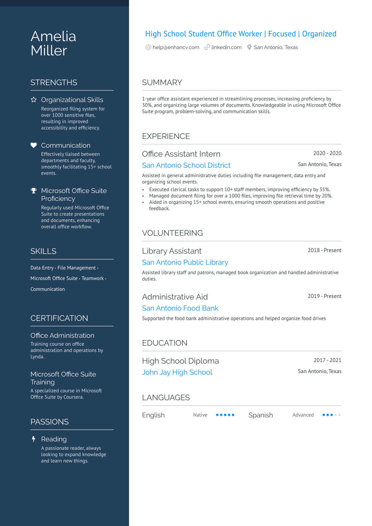 High School Student Resume Examples & Guide for 2024