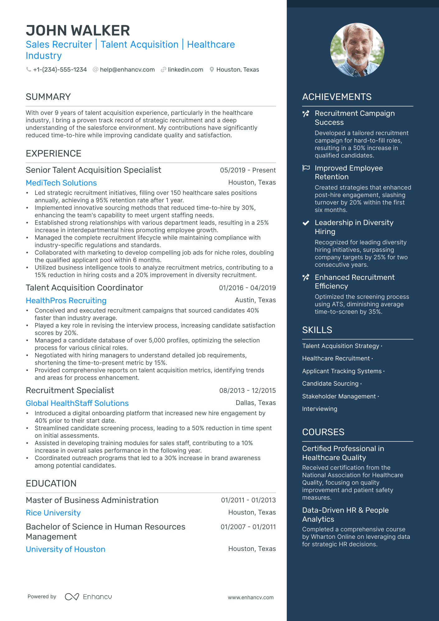 5 Sales Recruiter Resume Examples & Guide for 2024