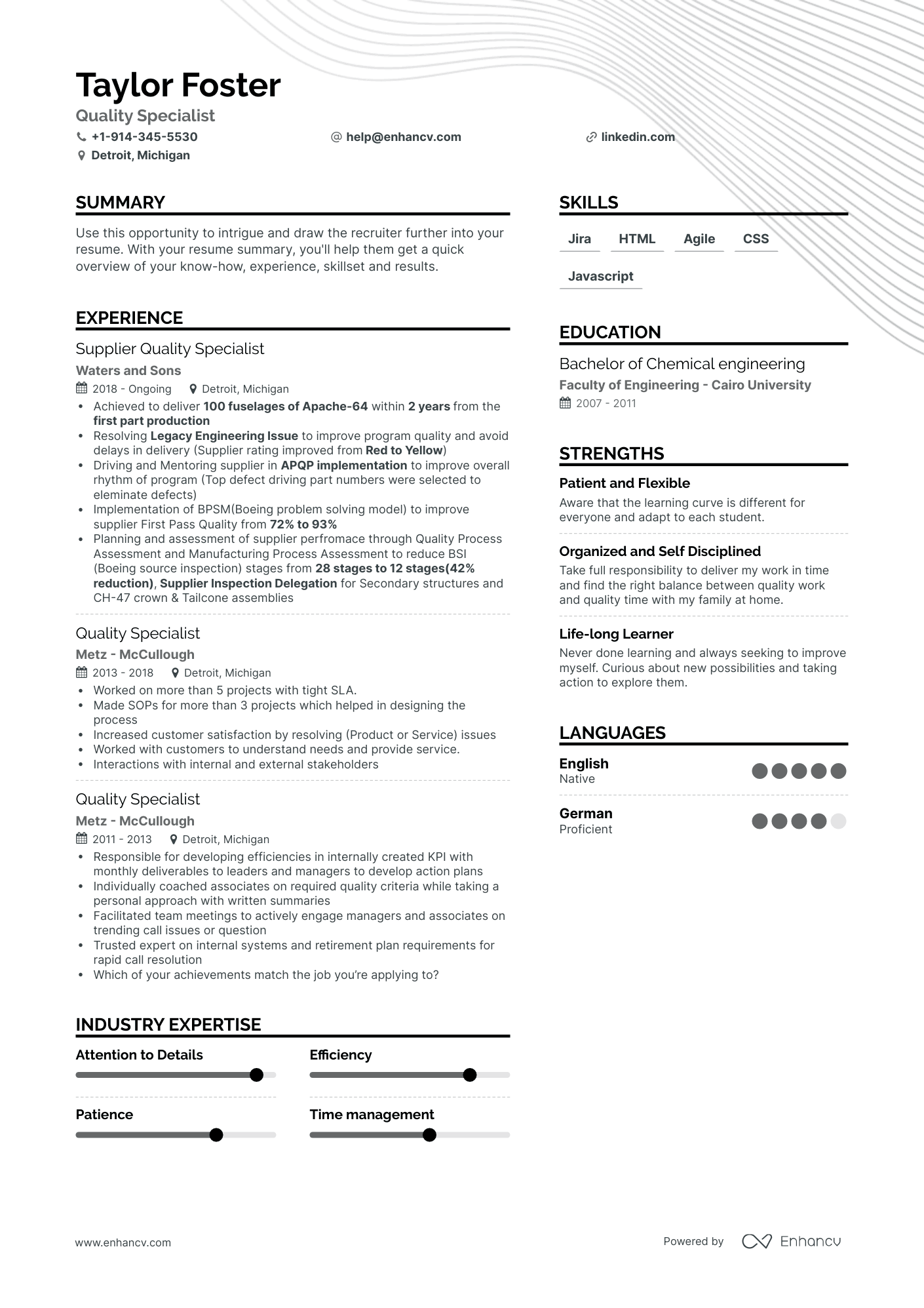 Quality Specialist Resume Examples & Guide for 2023 (Layout, Skills ...