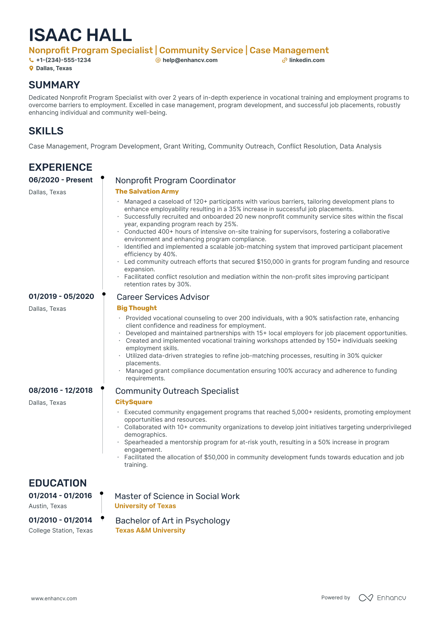 10 Nonprofit Program Manager Resume Examples & Guide for 2026