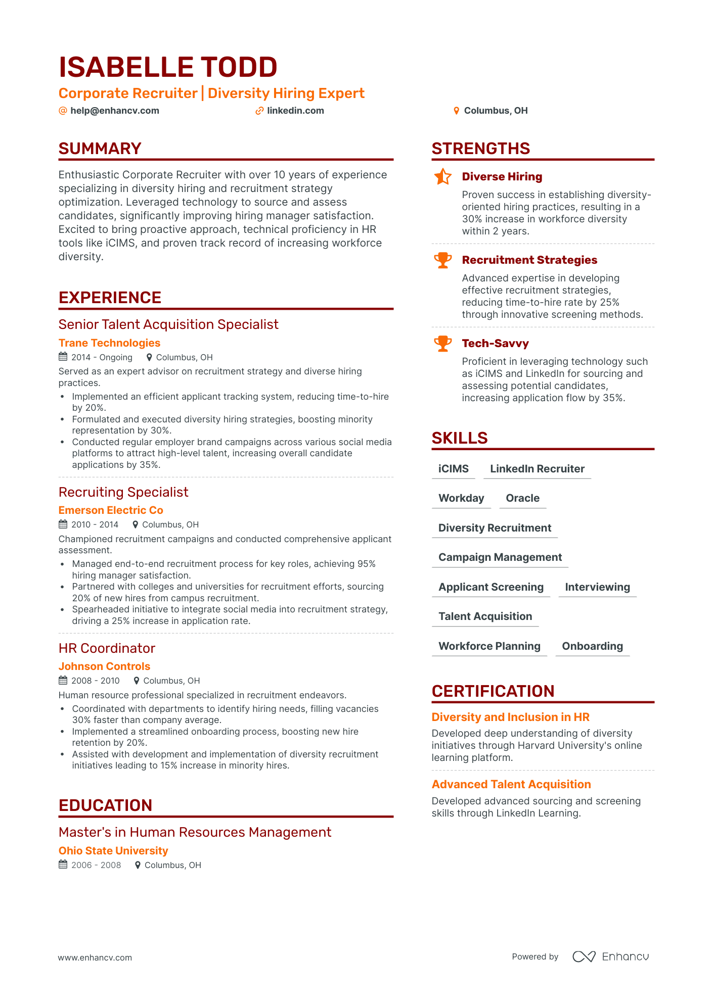 5 Corporate Recruiter Resume Examples & Guide for 2024