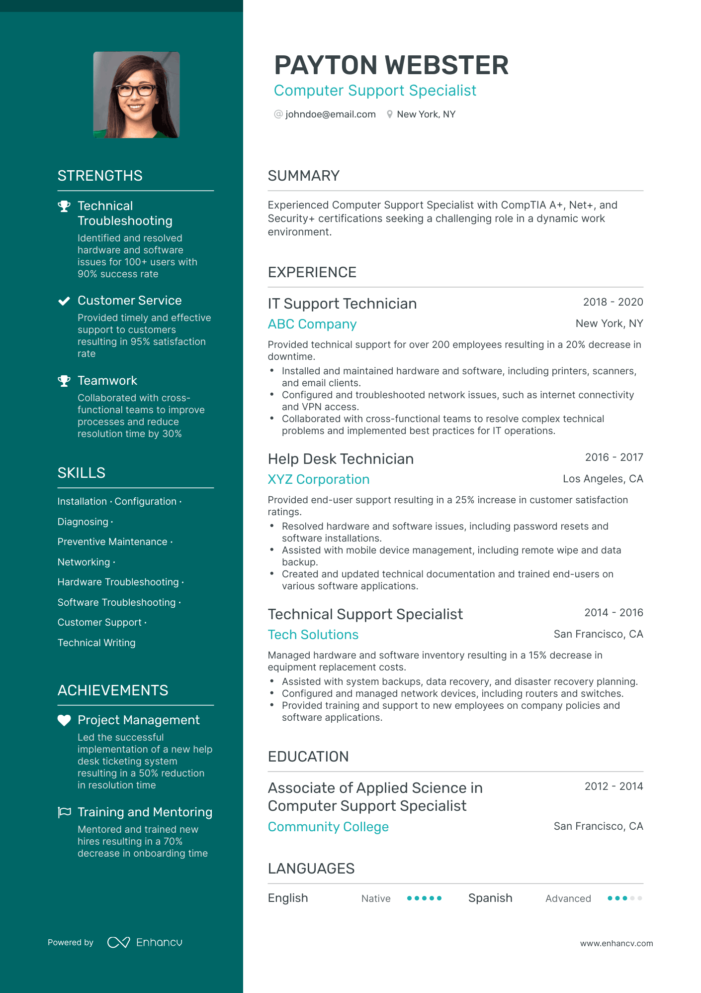 7 IT Support Resume Examples & Guide for 2024