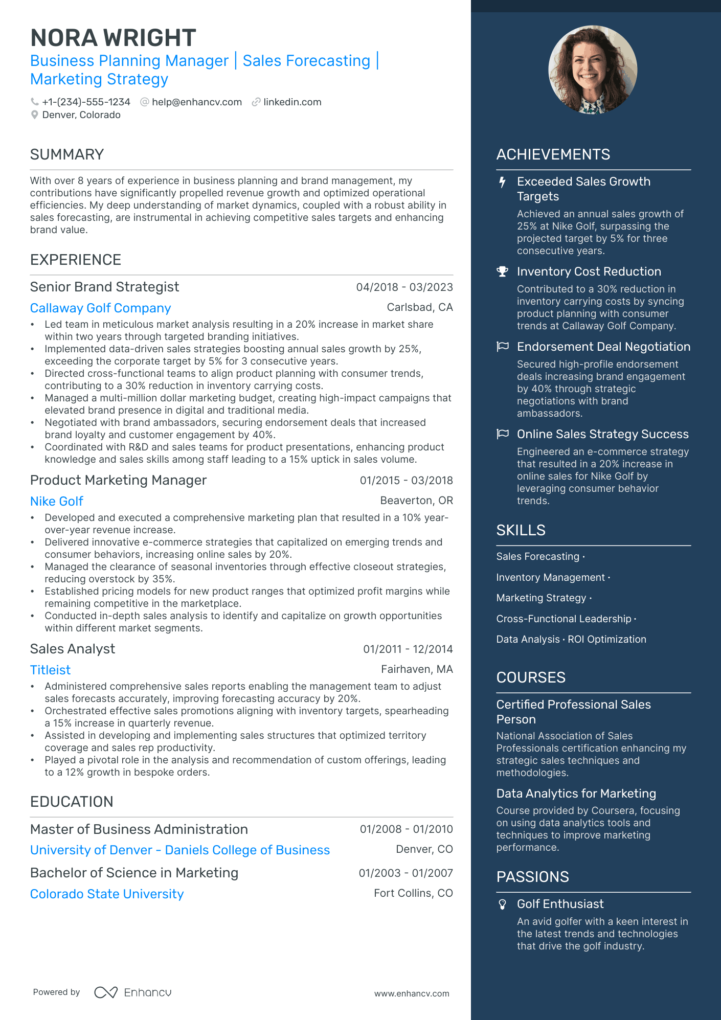 5 Business Planning Manager Resume Examples & Guide for 2024