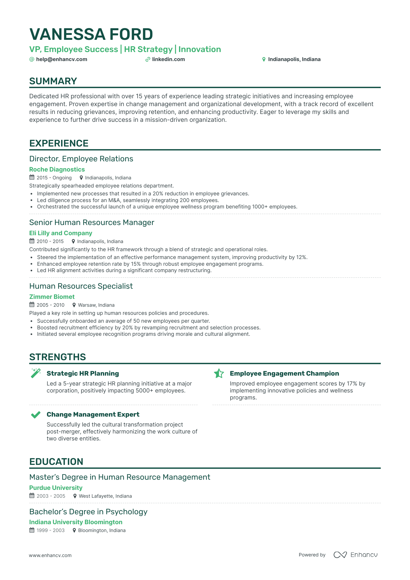 5 VP HR Resume Examples & Guide for 2024