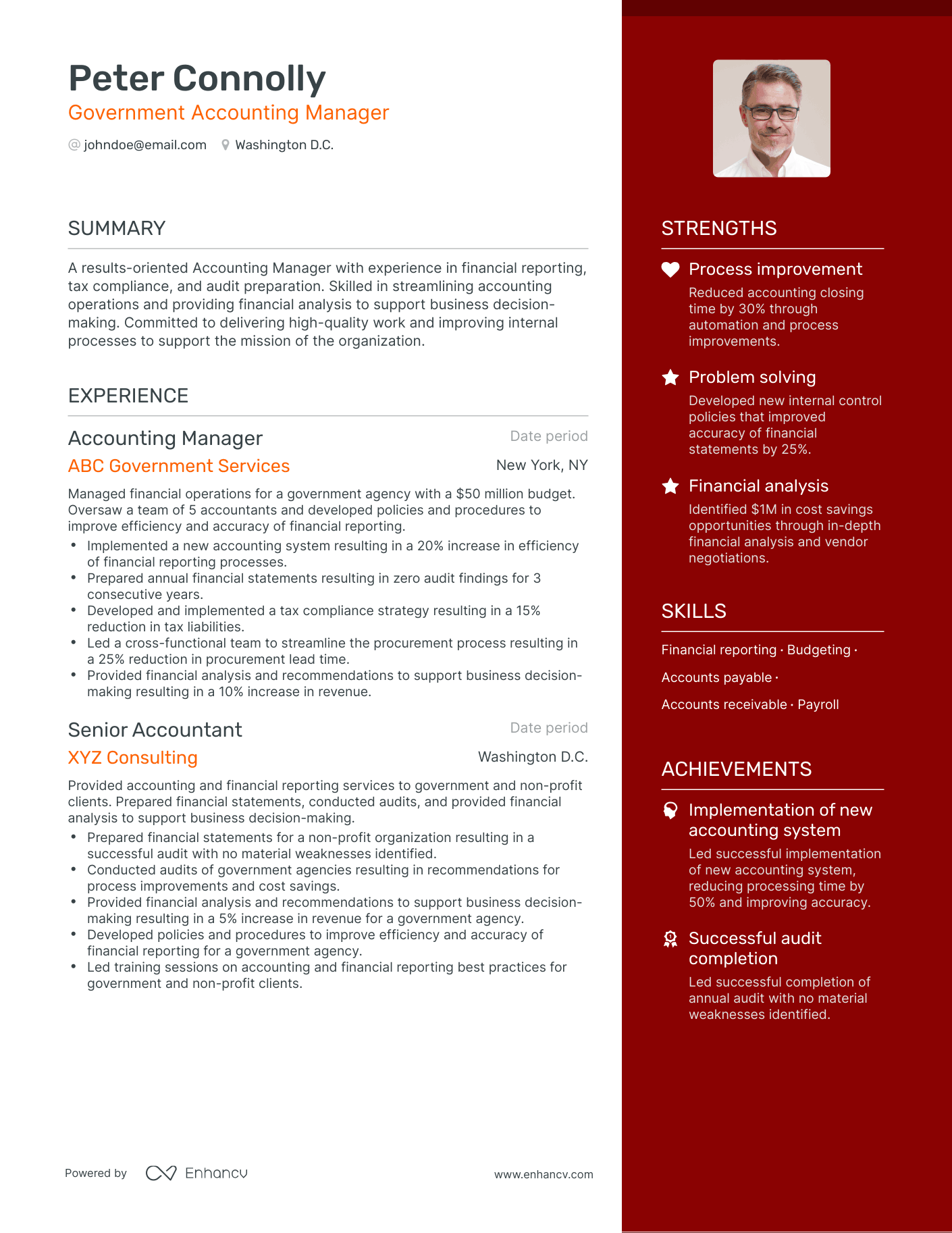 5 Government Accounting Resume Examples & Guide for 2024