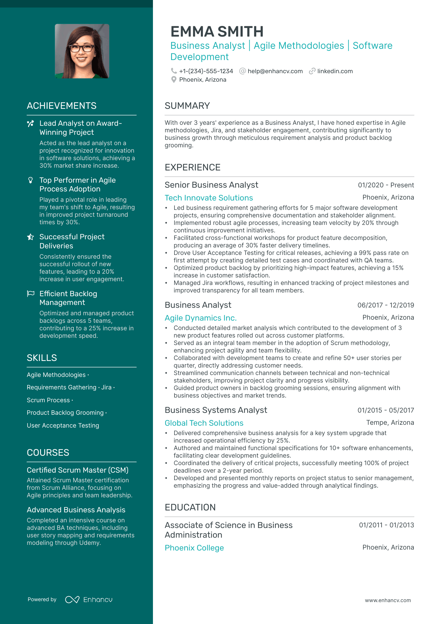 5 Agile Business Analyst Resume Examples & Guide for 2024